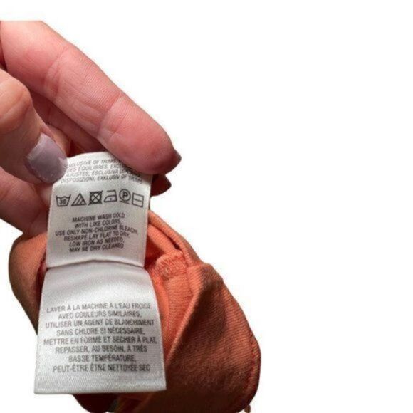 Anthropologie Short Sleeve Orange Puff Sleeve Blouse XS - Picture 11 of 12